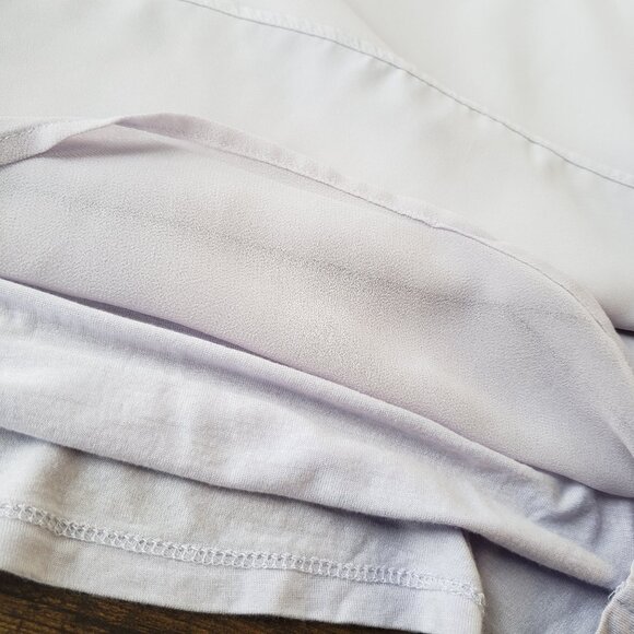 Soft Baby Lavender Flutter Sleeve Sheer Viscose Lux Blouse Ever New Melbourne - Picture 7 of 8